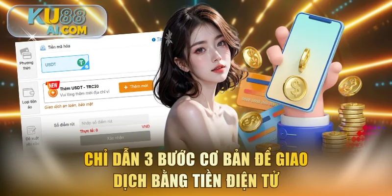 Chỉ dẫn 3 bước cơ bản để giao dịch bằng tiền điện tử